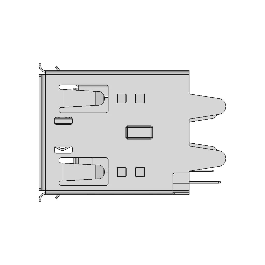 Conector Usb Type A Double Vertical 1 | CAD Model for Energy Systems_0_90_degree_snapshot