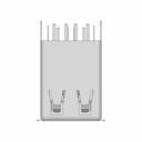 Conector Usb Type A Double Vertical 1 | CAD Model for Energy Systems_270_0_degree_snapshot