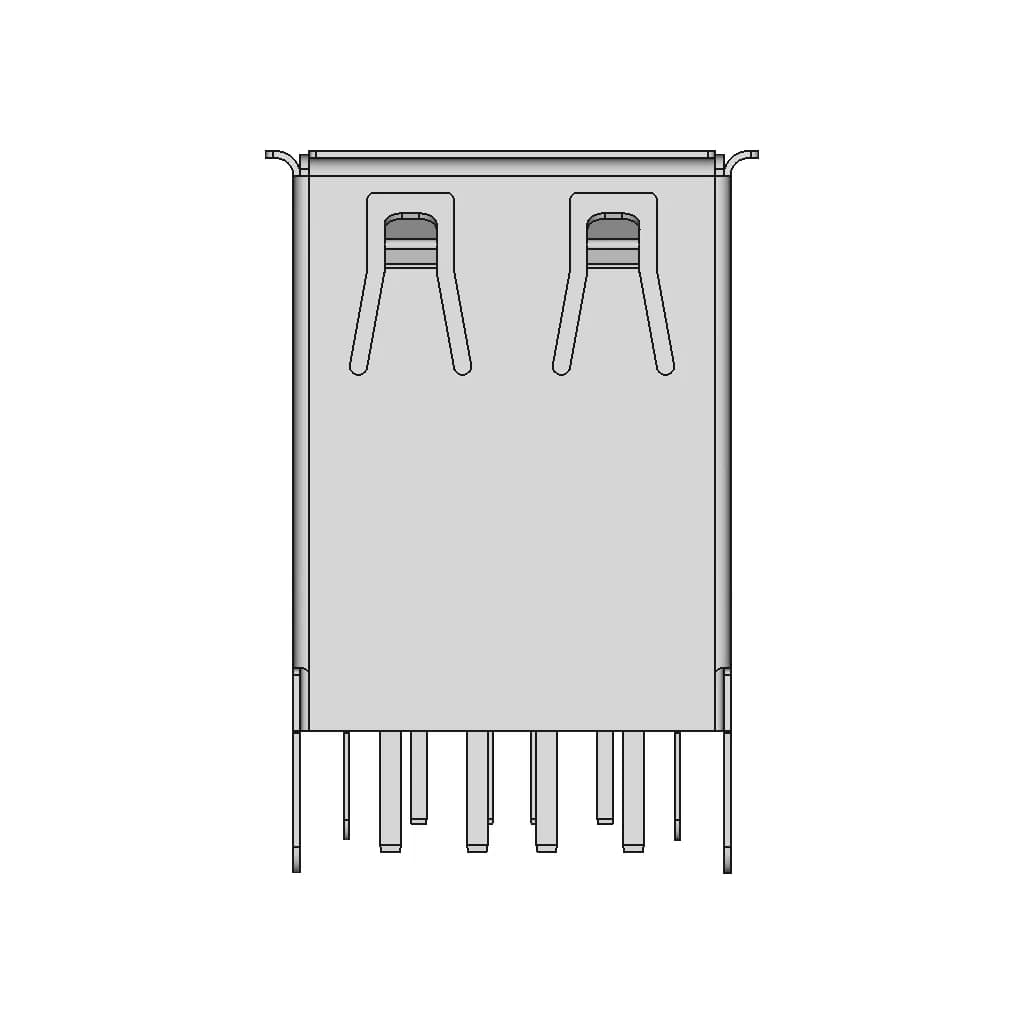 Conector Usb Type A Double Vertical 1 | CAD Model for Energy Systems_90_0_degree_snapshot