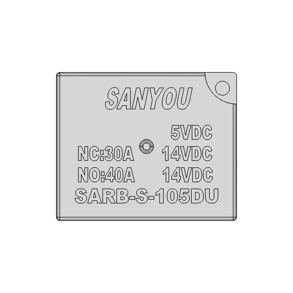 Relay Sanyou Sarb Series 5 12 24 Vdc | CAD Model for Energy Systems_0_0_degree_snapshot