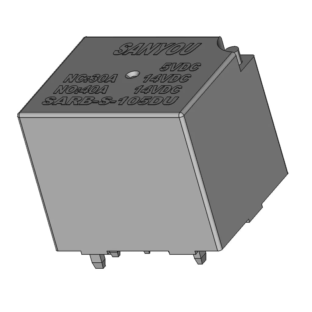 Relay Sanyou Sarb Series 5 12 24 Vdc | CAD Model for Energy Systems_60_30_degree_snapshot
