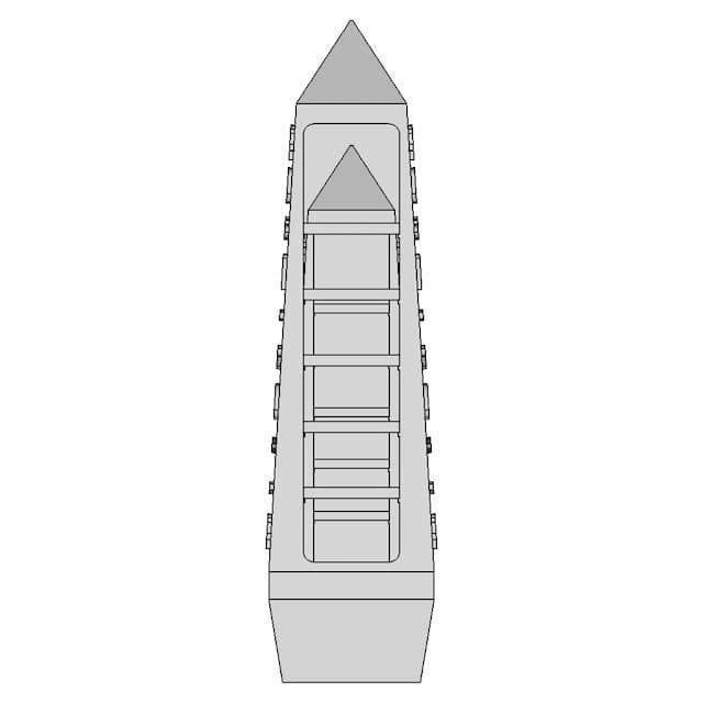 Obelisk Inspired Bookshelf 1 | Industrial CAD Design