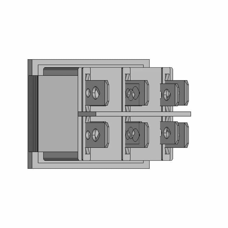 Rocker Switch C1570Almbb730W Panel Mount 1 | Industrial CAD Design