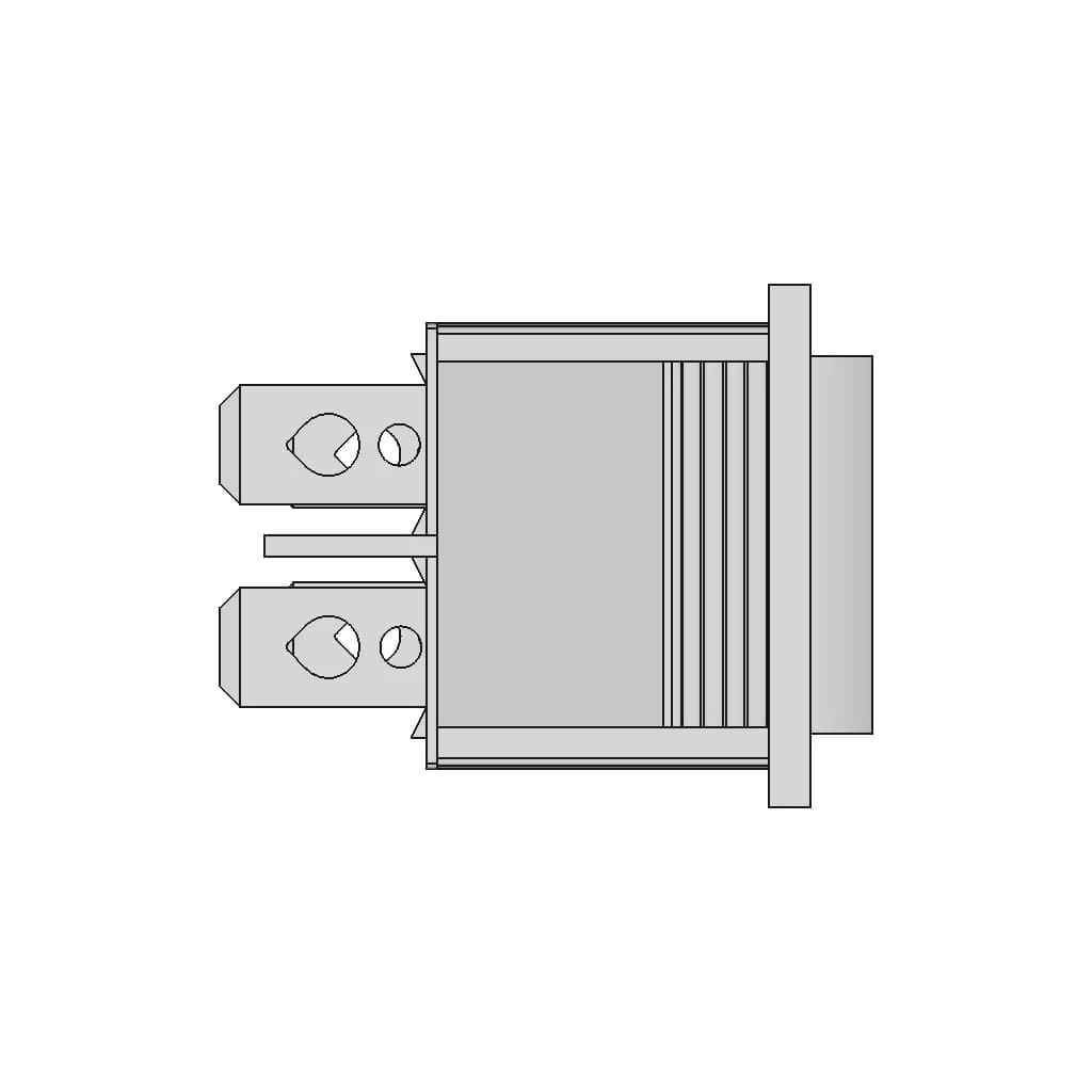 Rocker Switch C1570Almbb730W Panel Mount 1 | Industrial CAD Design_0_270_degree_snapshot