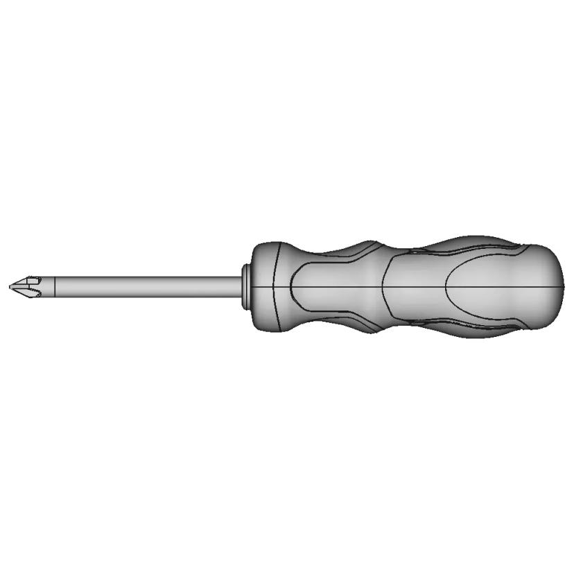 Simple Screwdriver Design With Rubber Inserts 1 | Industrial CAD Design