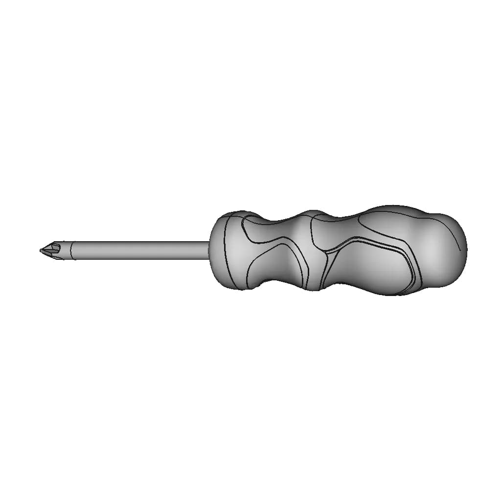 Simple Screwdriver Design With Rubber Inserts 1 | Industrial CAD Design_60_30_degree_snapshot