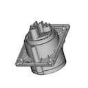 Cee Flanged Socket Sloping 32A 3P 6H Ip44 | Industrial CAD Design_60_30_degree_snapshot