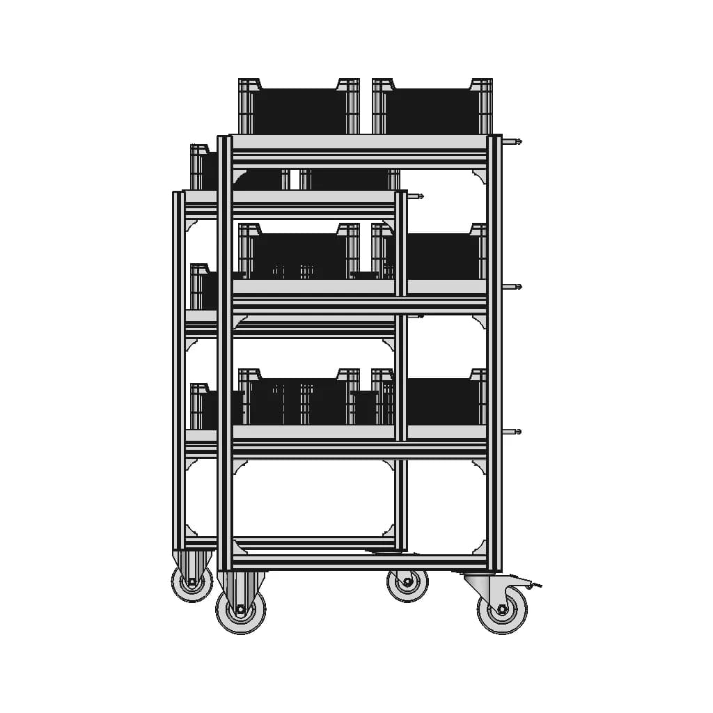 Aluminum Trolley Rack 1 | Industrial CAD Design_0_270_degree_snapshot