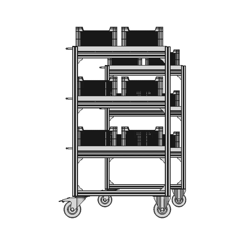 Aluminum Trolley Rack 1 | Industrial CAD Design_0_90_degree_snapshot