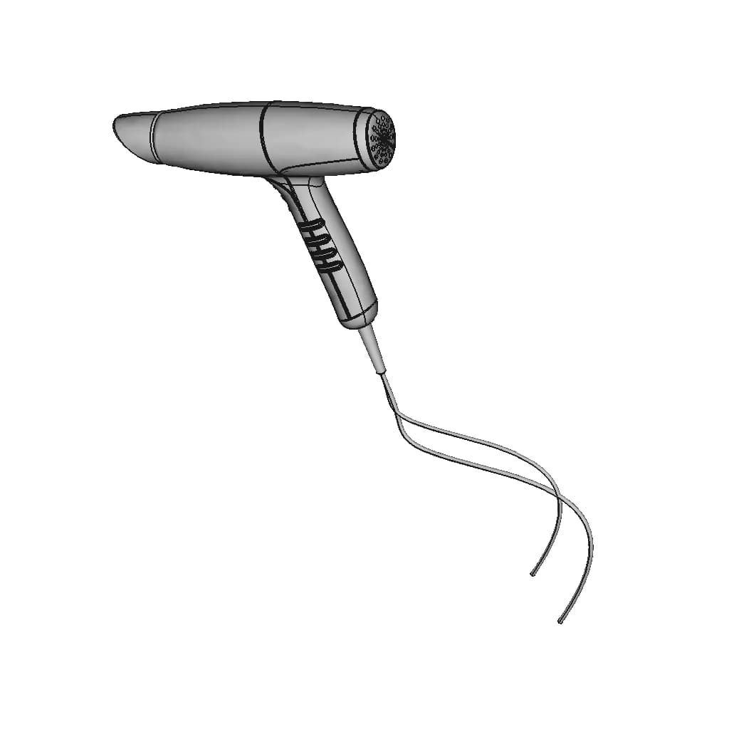 Hair Dryer 150 | Industrial CAD Design_60_30_degree_snapshot