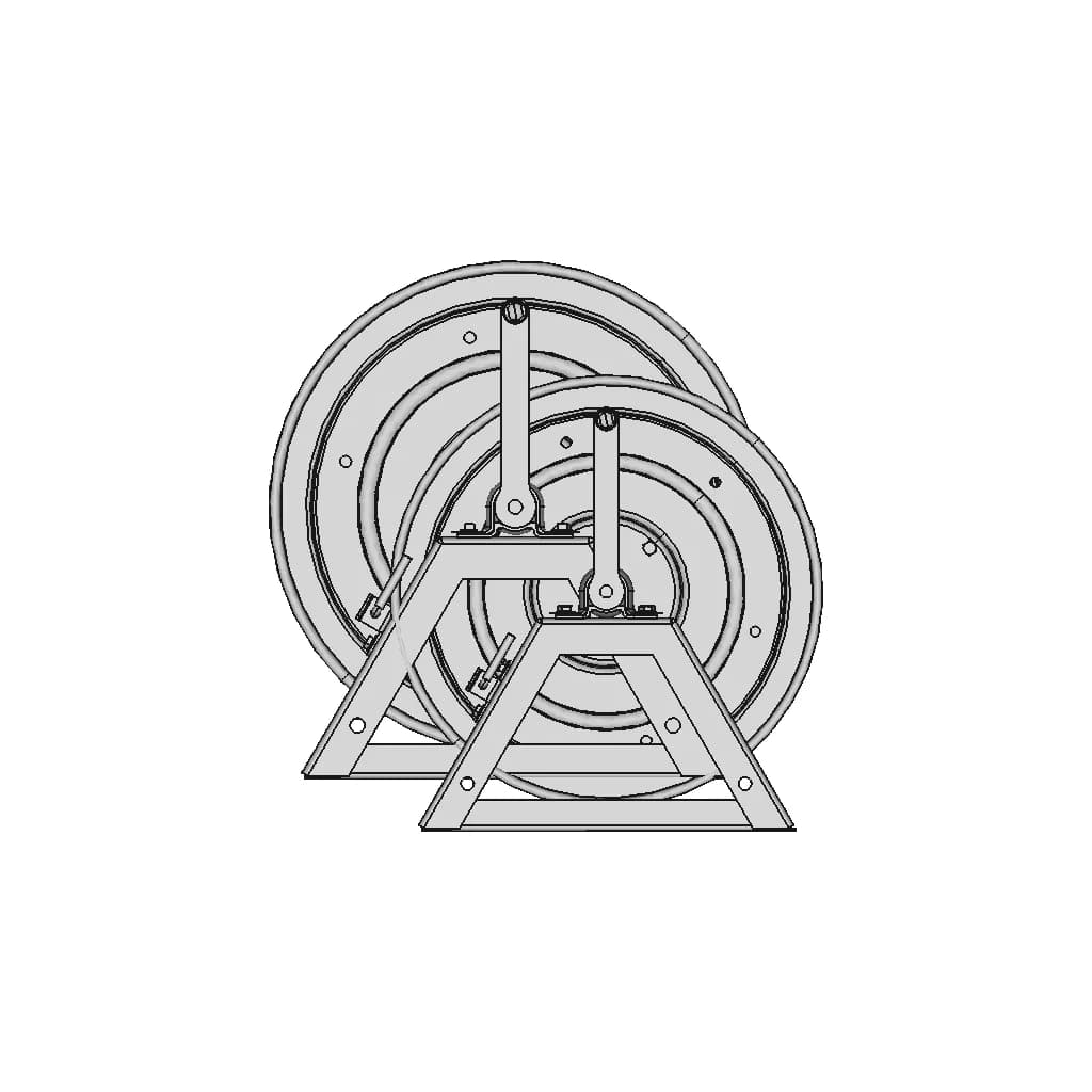 Heavy Duty Hand Crank Hose Reel Industrial Grade | Industrial CAD Design_90_0_degree_snapshot