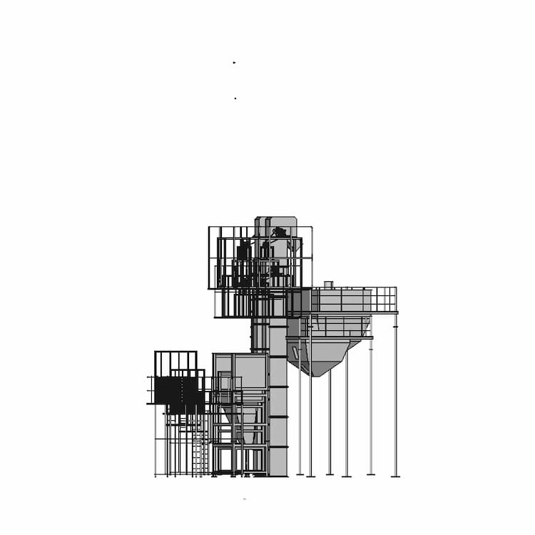 Hopper And Bucket Elevator 1 | Industrial CAD Design