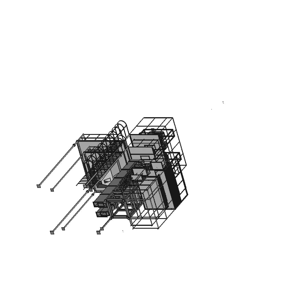 Hopper And Bucket Elevator 1 | Industrial CAD Design_60_30_degree_snapshot
