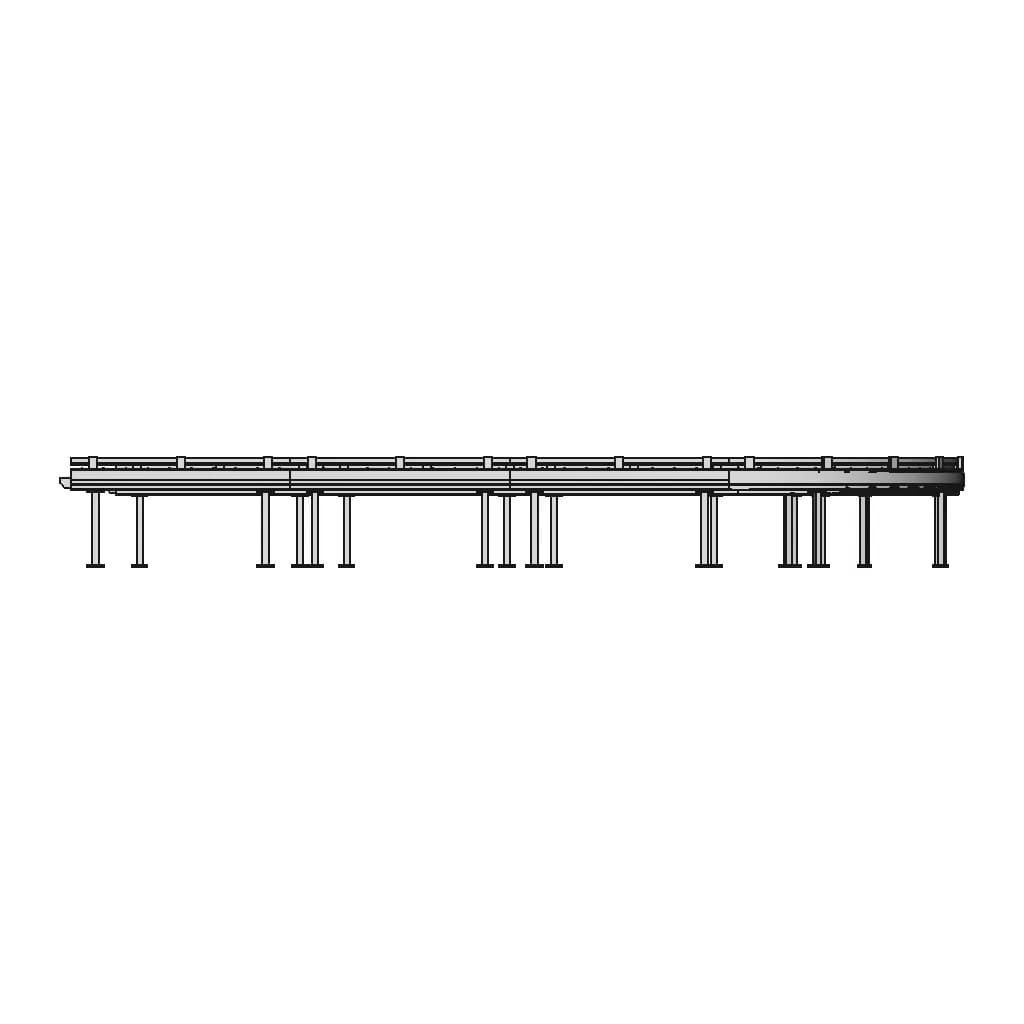 Roller Conveyor Line V2 Rulolu Konveyor Hatti V2 | Industrial CAD Design_0_0_degree_snapshot