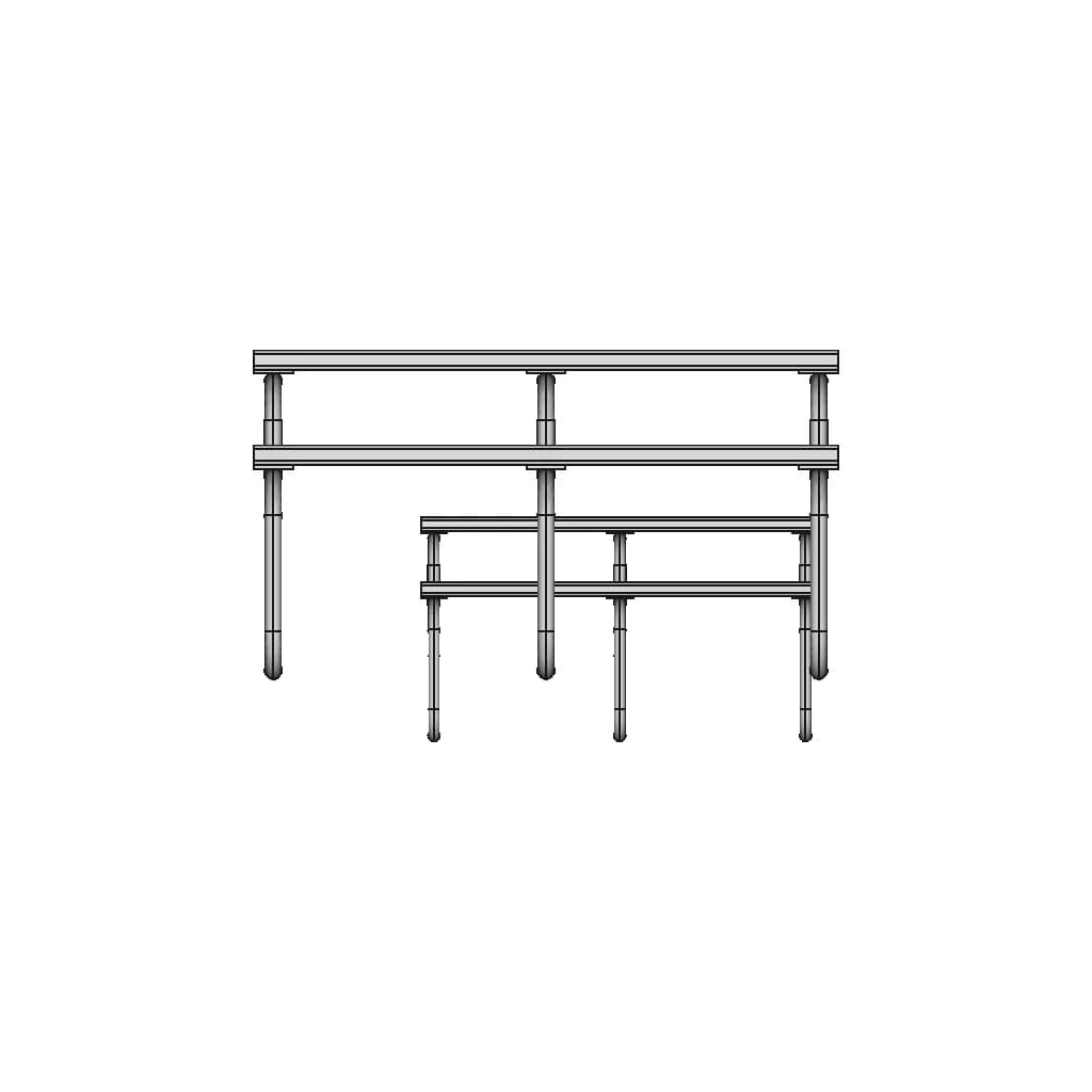 Picnic Table With Integrated Benches 1 | Industrial CAD Design_0_90_degree_snapshot