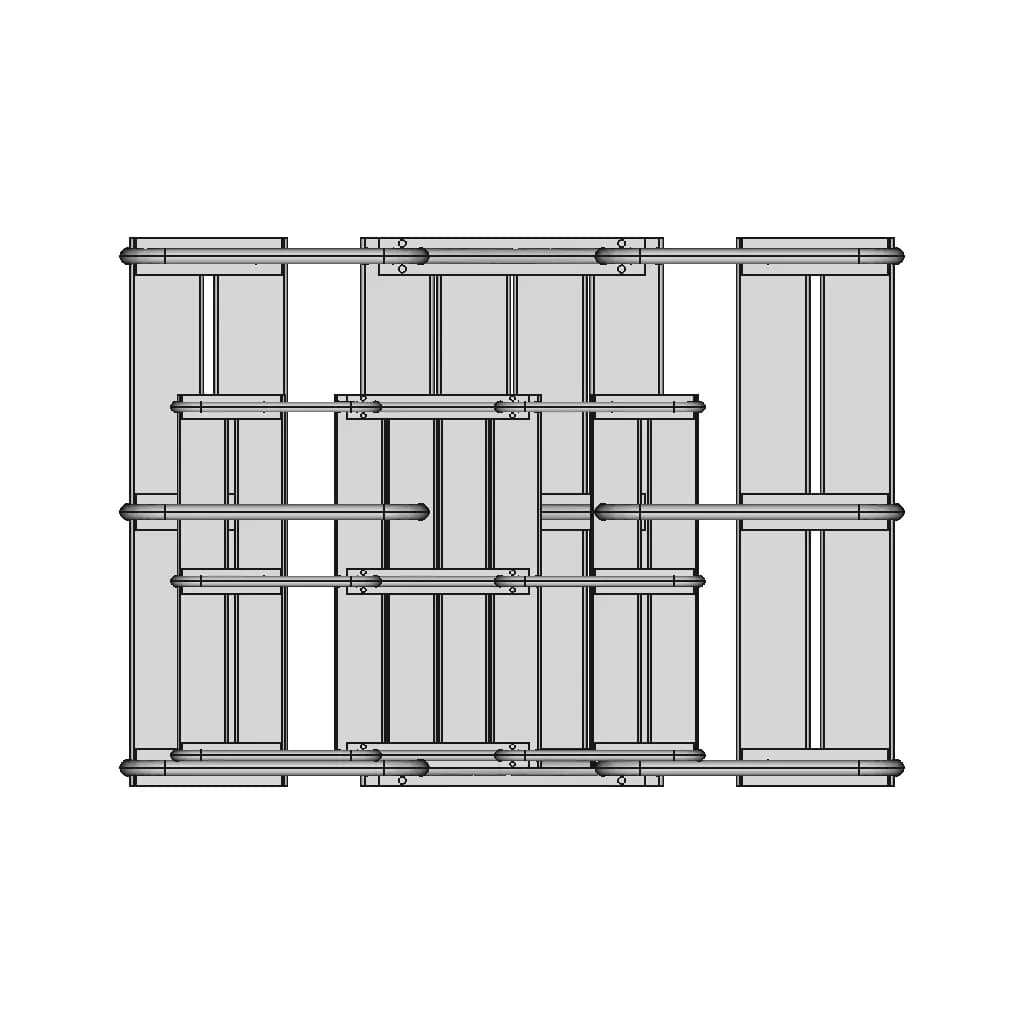Picnic Table With Integrated Benches 1 | Industrial CAD Design_90_0_degree_snapshot