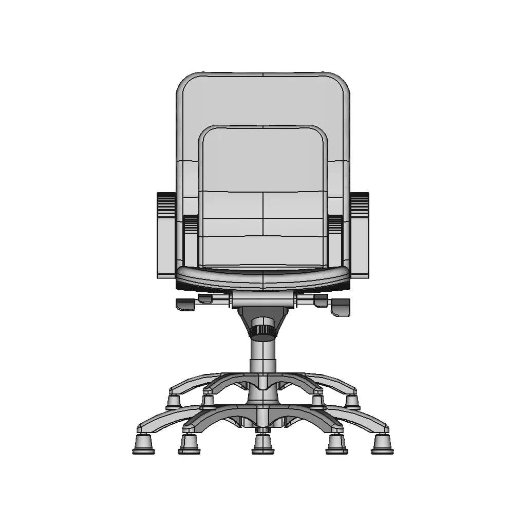 Feeling Office Armchair Glides Option 1 | Industrial CAD Design_0_0_degree_snapshot