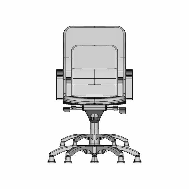 Feeling Office Armchair Glides Option 1 | Industrial CAD Design