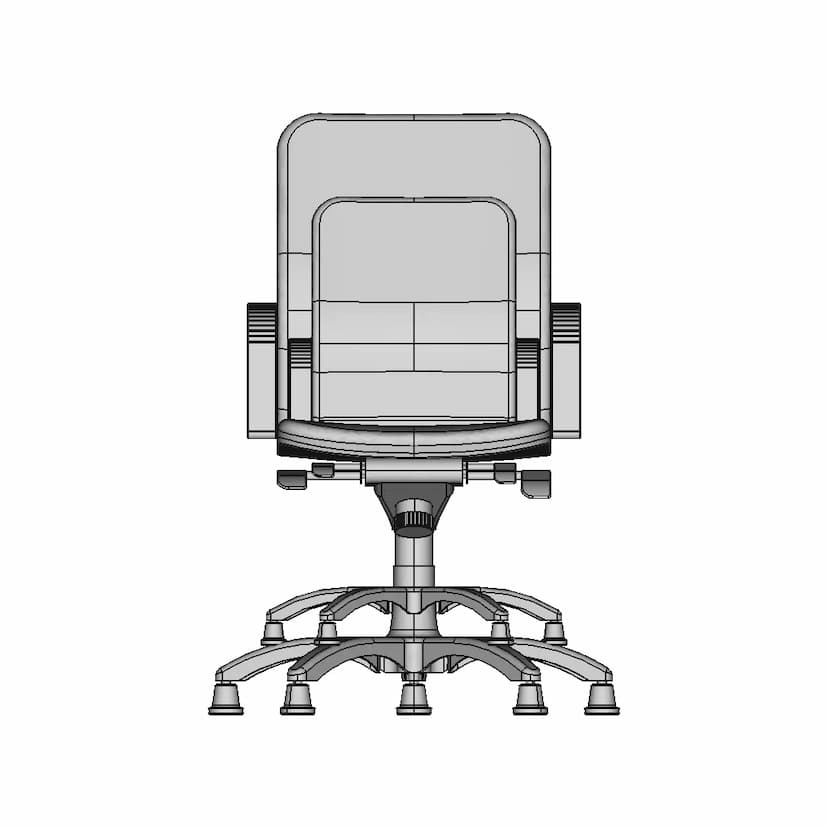 Feeling Office Armchair Glides Option 1 | Industrial CAD Design