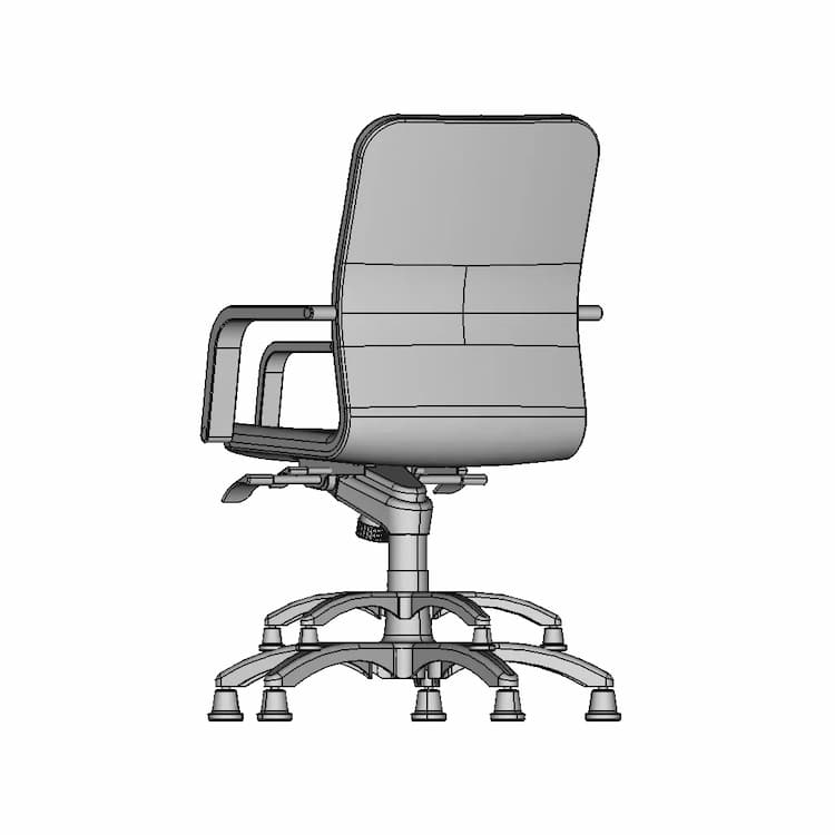 Feeling Office Armchair Glides Option 1 | Industrial CAD Design