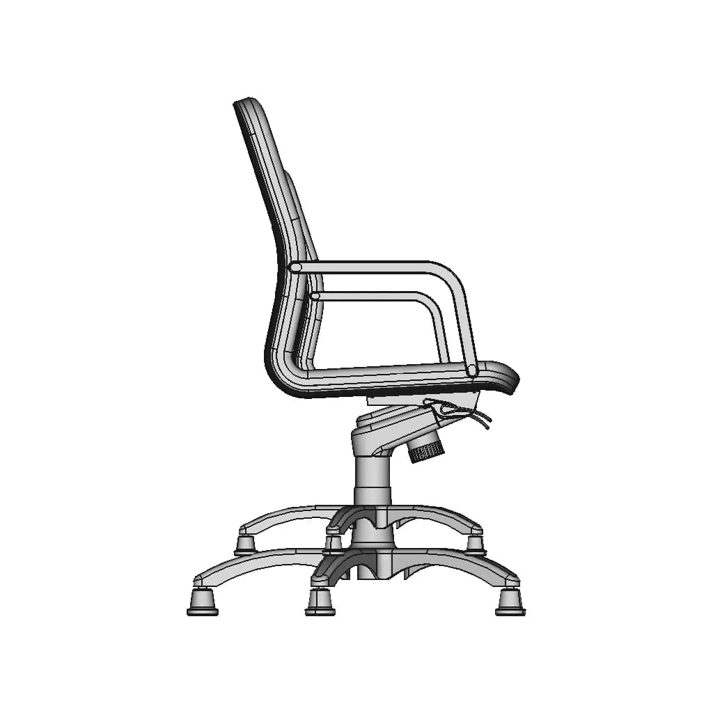 Feeling Office Armchair Glides Option 1 | Industrial CAD Design_0_270_degree_snapshot
