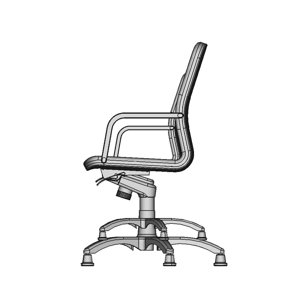 Feeling Office Armchair Glides Option 1 | Industrial CAD Design_0_90_degree_snapshot