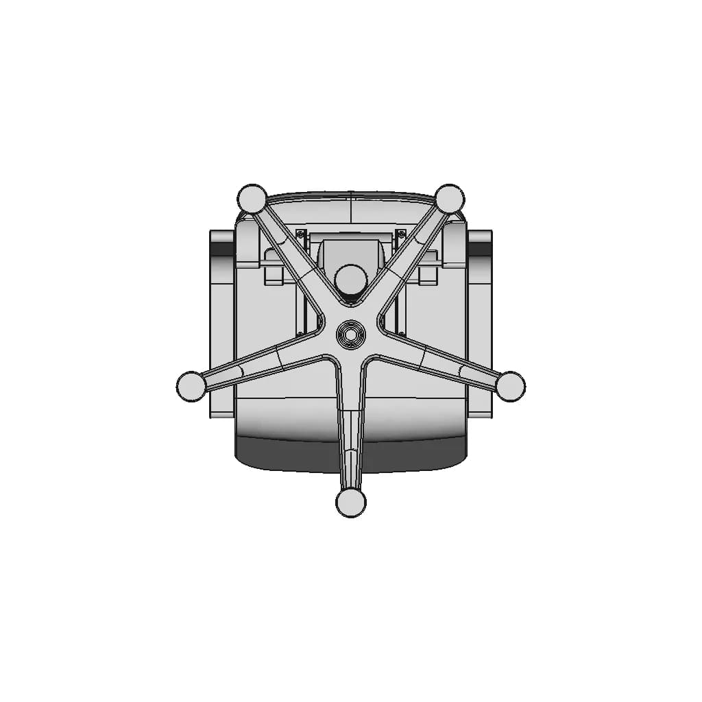 Feeling Office Armchair Glides Option 1 | Industrial CAD Design_90_0_degree_snapshot