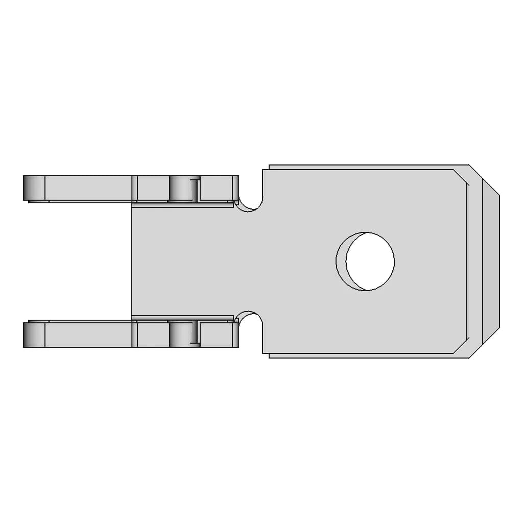 Ficha Pala 6 3X0 8Mm Macho Recto P | CAD Model for Energy Systems_0_0_degree_snapshot