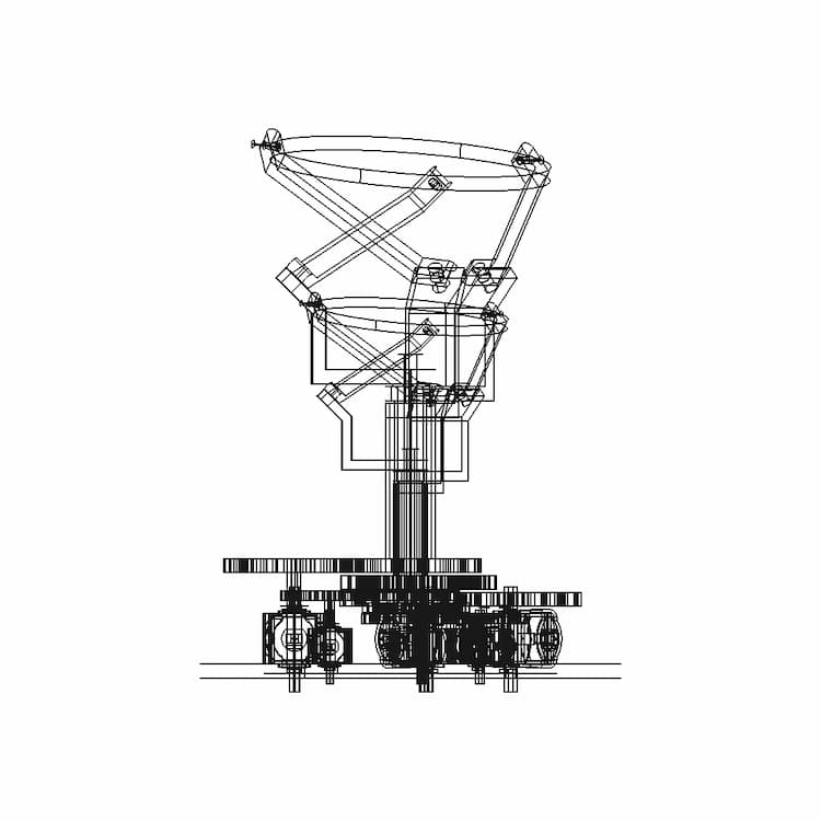 3 Dof Rotational Mechanism With Independent Motor Control | Industrial CAD Design