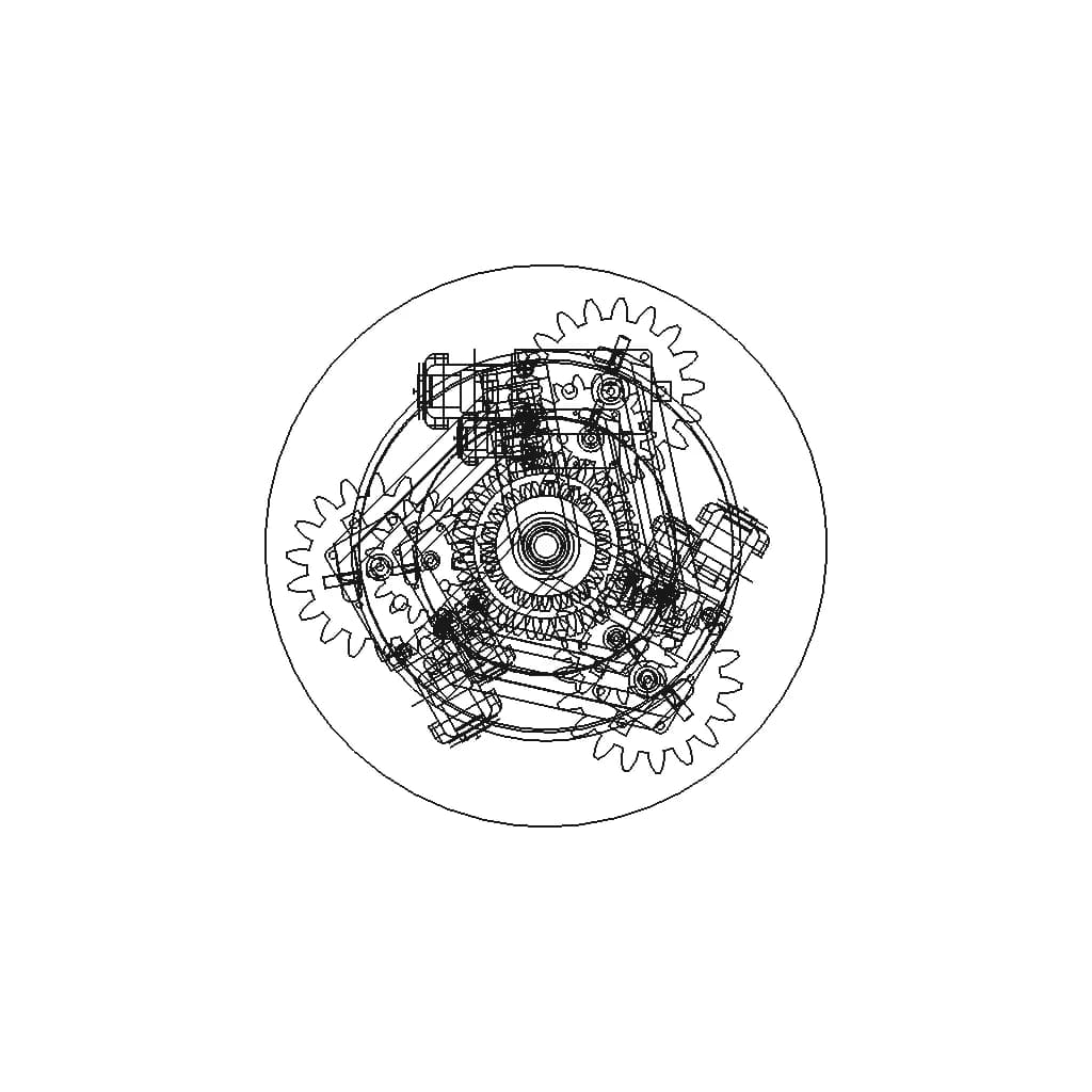 3 Dof Rotational Mechanism With Independent Motor Control | Industrial CAD Design_270_0_degree_snapshot