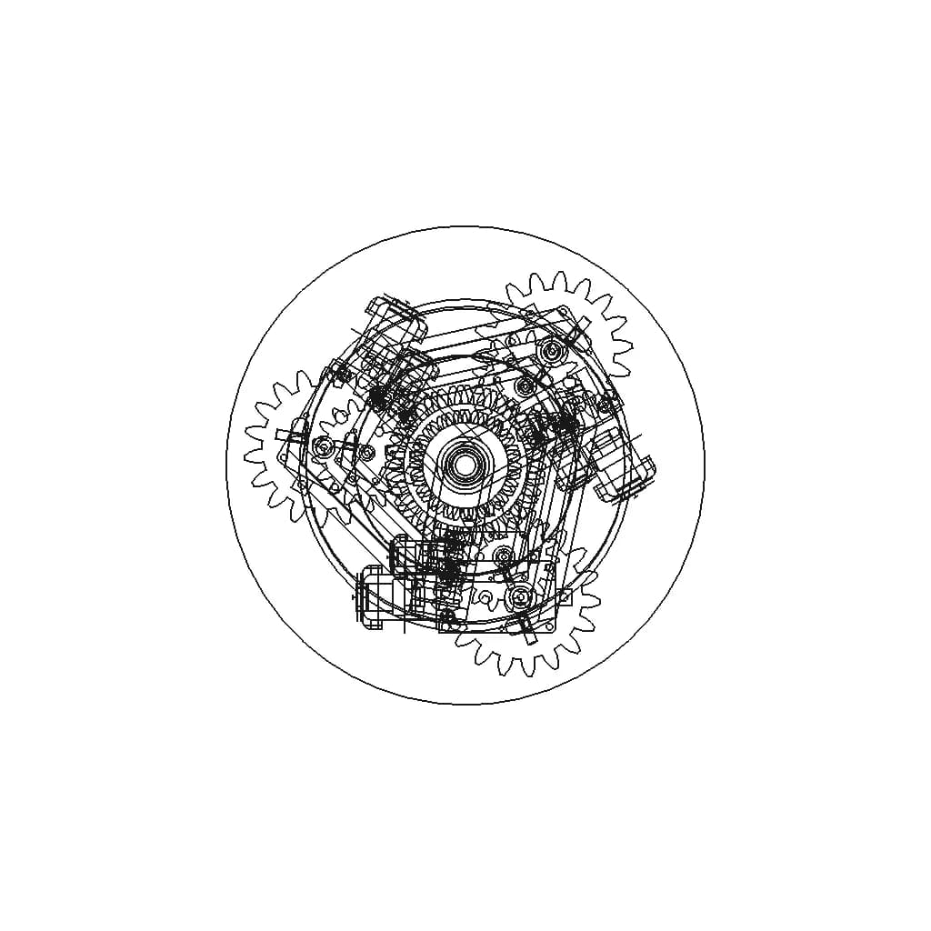 3 Dof Rotational Mechanism With Independent Motor Control | Industrial CAD Design_90_0_degree_snapshot