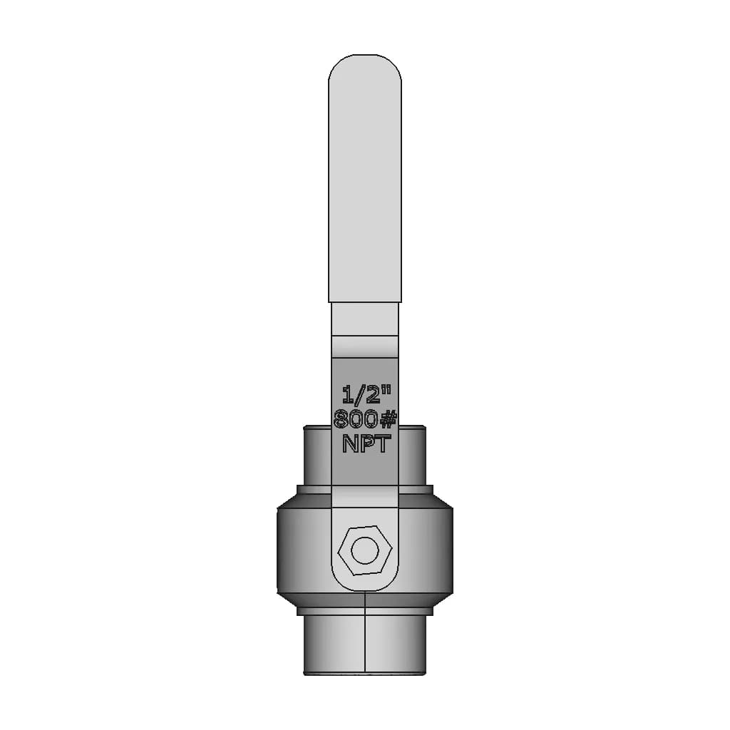 Ball Valve Dn 15 800 Npt 1 | CAD Model for Energy Systems_0_0_degree_snapshot