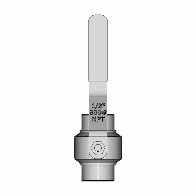 Ball Valve Dn 15 800 Npt 1 | CAD Model for Energy Systems