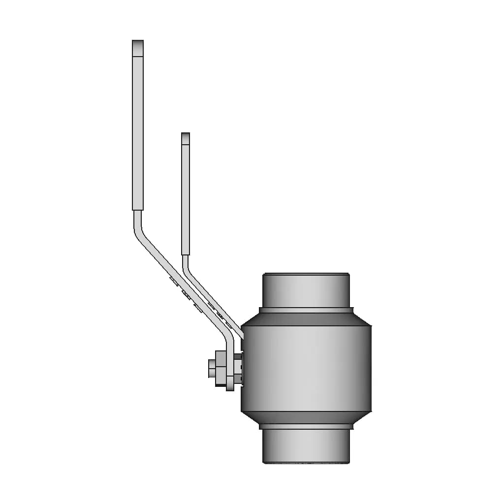 Ball Valve Dn 25 800 Npt 1 | CAD Model for Energy Systems_0_90_degree_snapshot