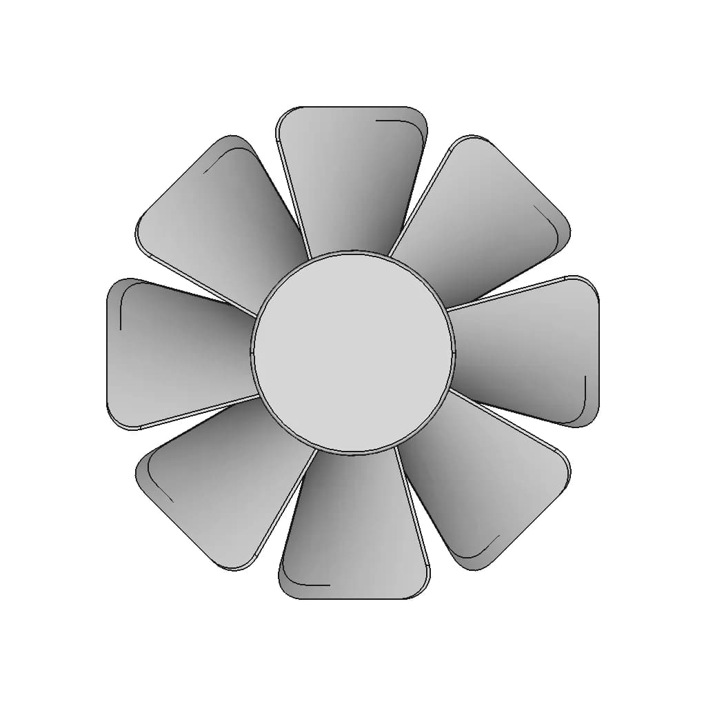 Exhaust Fan Propeller 1 | CAD Model for Energy Systems_0_0_degree_snapshot