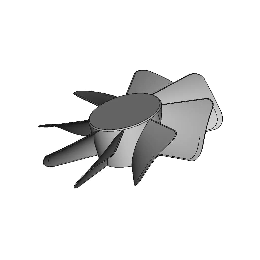 Exhaust Fan Propeller 1 | CAD Model for Energy Systems_60_30_degree_snapshot