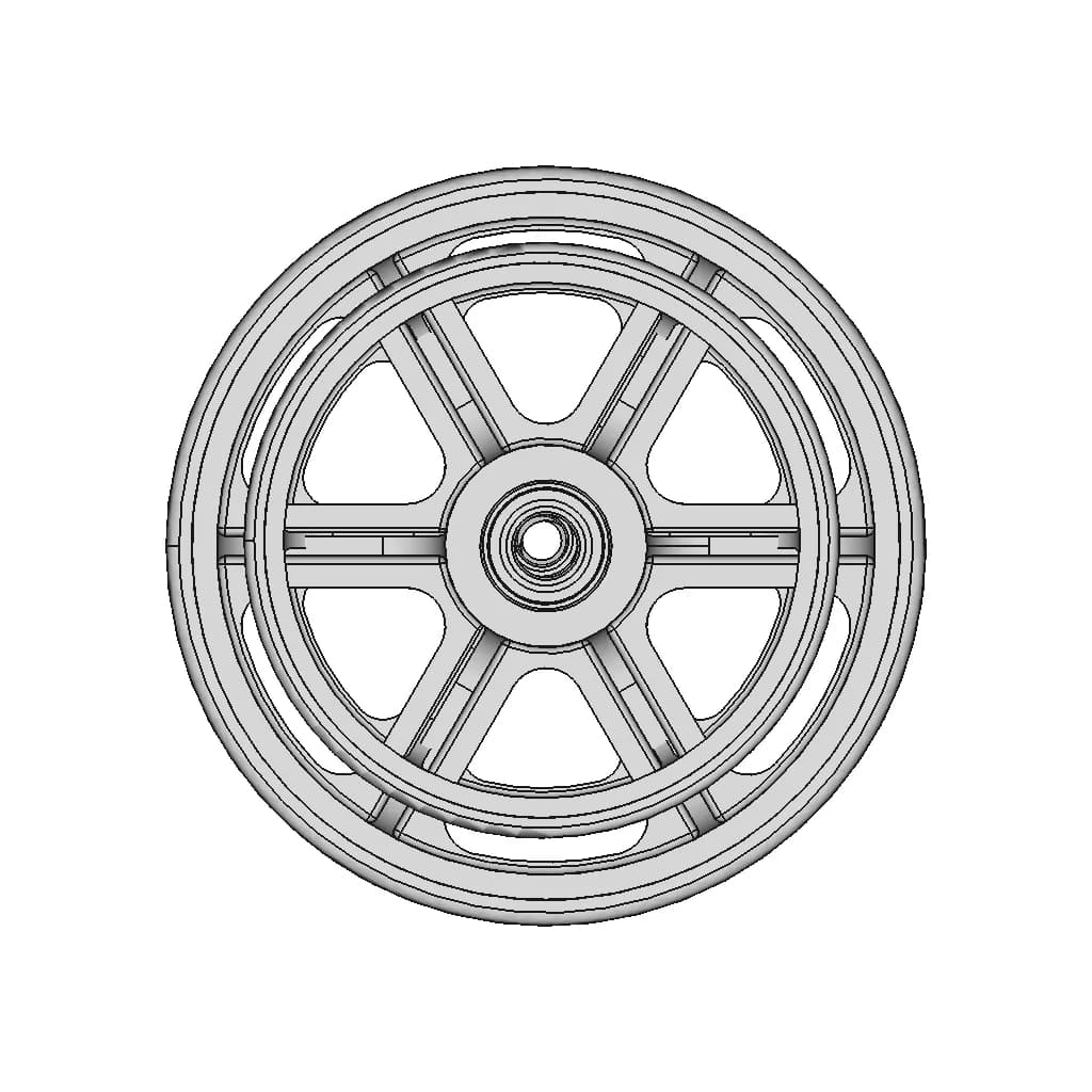Roda De Poliuretano Wheel 1 | Industrial CAD Design_0_0_degree_snapshot