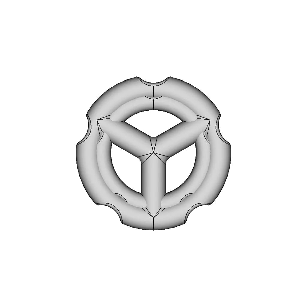 Handwheel With Threaded Shaft 1 | Industrial CAD Design_270_0_degree_snapshot