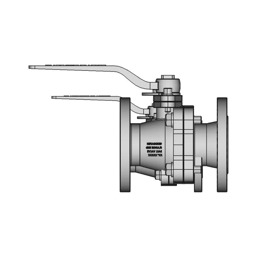 Flange End Ball Valve Jis 10K Ss316 1 | Industrial CAD Design