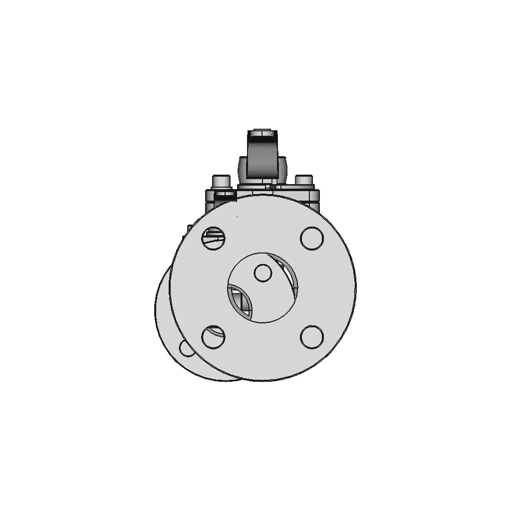 Flange End Ball Valve Jis 10K Ss316 1 | Industrial CAD Design_0_270_degree_snapshot