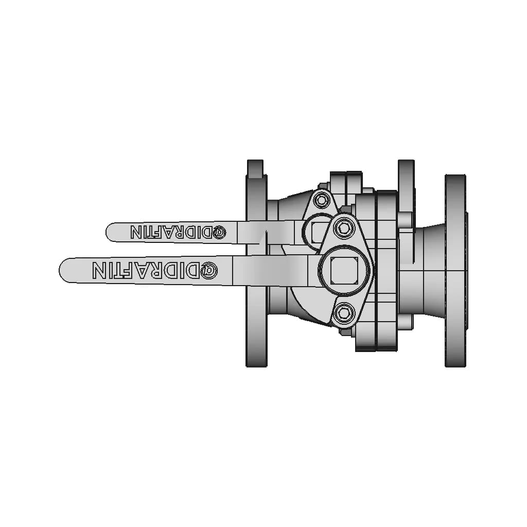 Flange End Ball Valve Jis 10K Ss316 1 | Industrial CAD Design_270_0_degree_snapshot