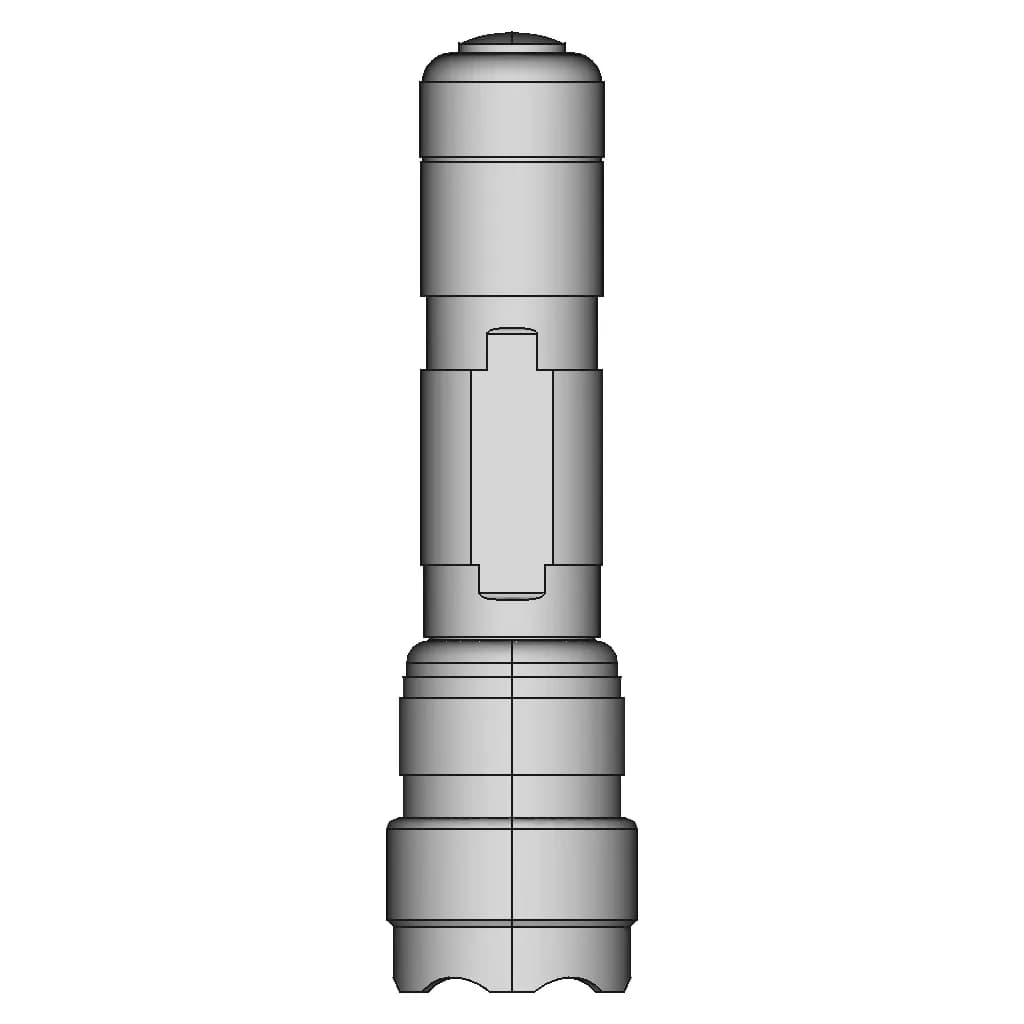 Ultrafire Uv Flashlight 395 405Nm Le788000140 1 | Industrial CAD Design_0_270_degree_snapshot