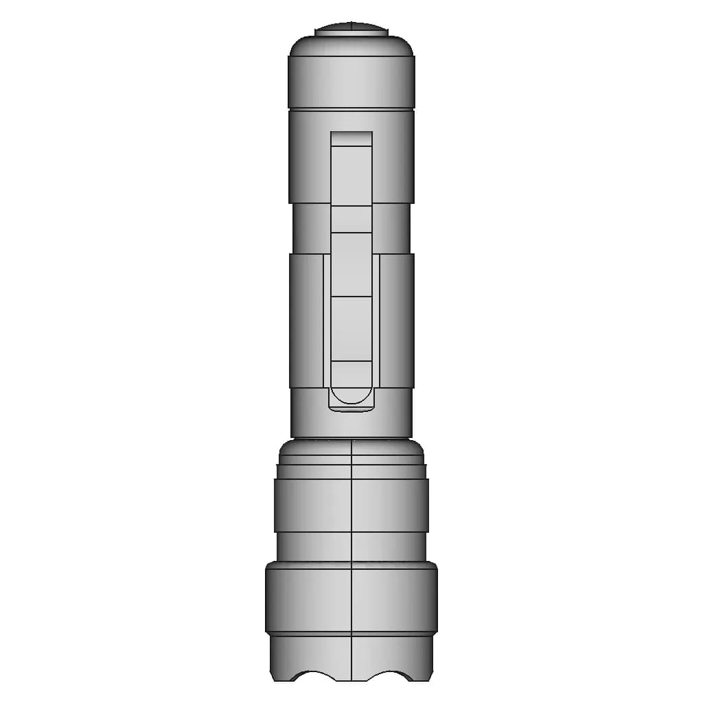 Ultrafire Uv Flashlight 395 405Nm Le788000140 1 | Industrial CAD Design_0_90_degree_snapshot