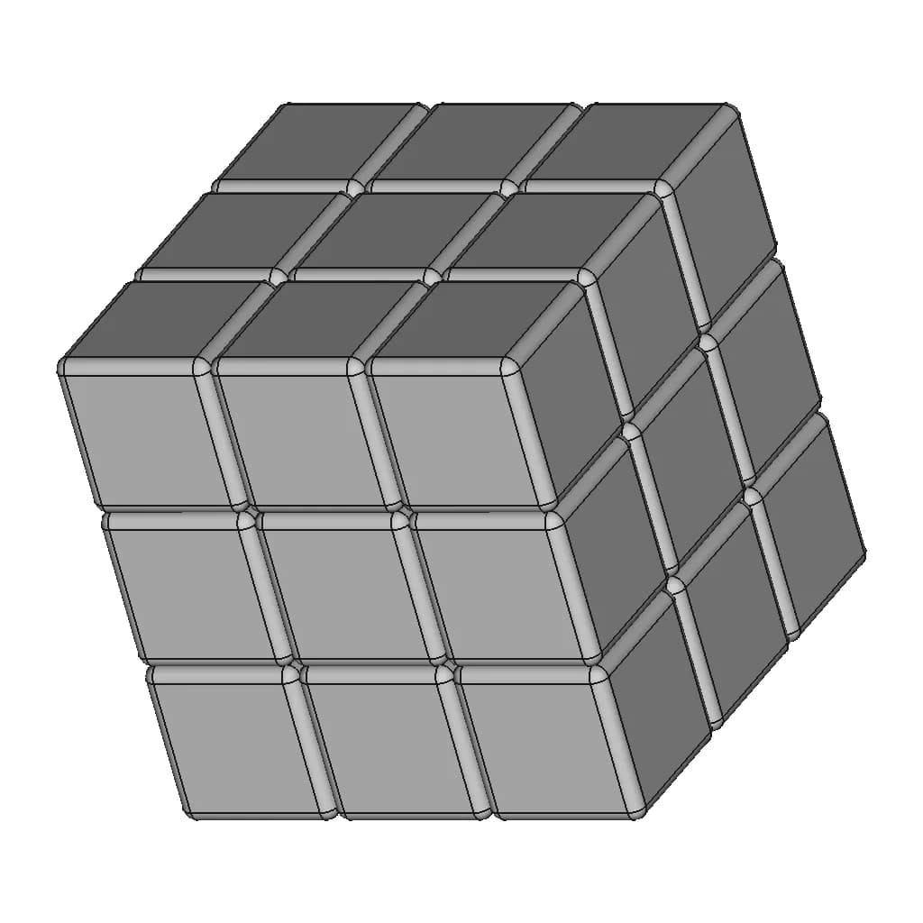 Rubic S Cube 6 | Industrial CAD Design_60_30_degree_snapshot