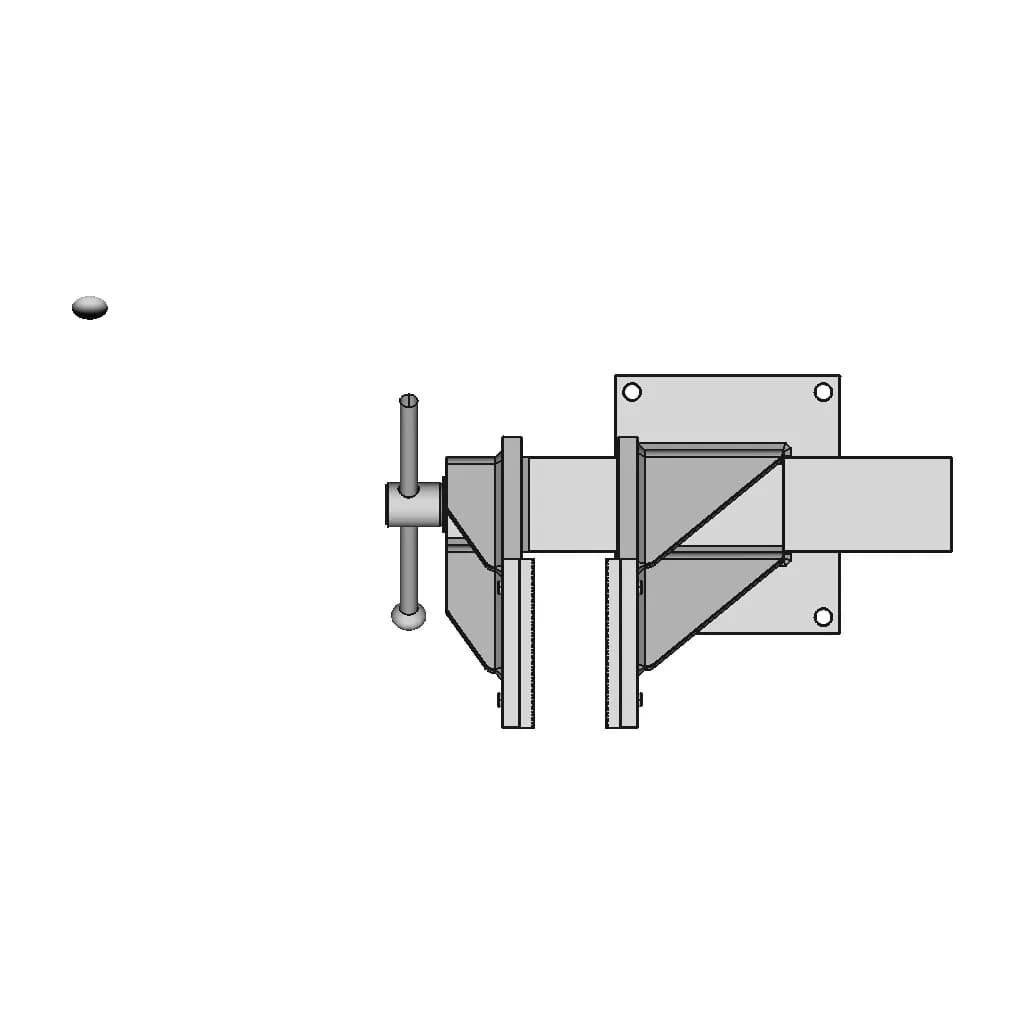 Generic Fabricated Right Hand 15Mm Offset Bench Vice | Industrial CAD Design_0_0_degree_snapshot