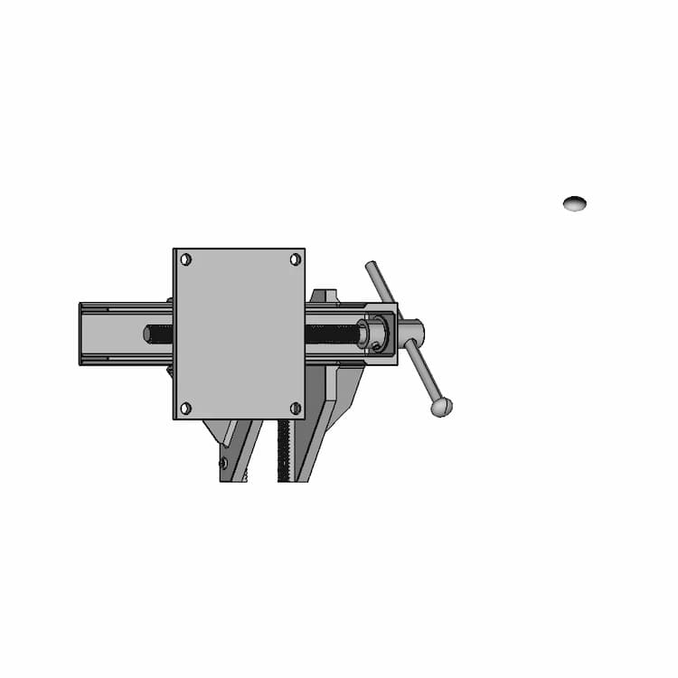 Generic Fabricated Right Hand 15Mm Offset Bench Vice | Industrial CAD Design