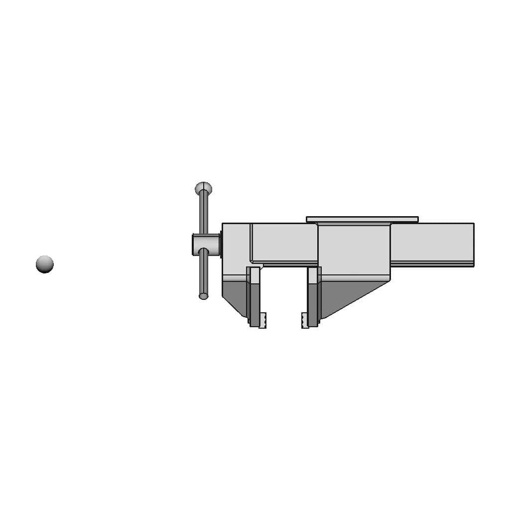 Generic Fabricated Right Hand 15Mm Offset Bench Vice | Industrial CAD Design_270_0_degree_snapshot