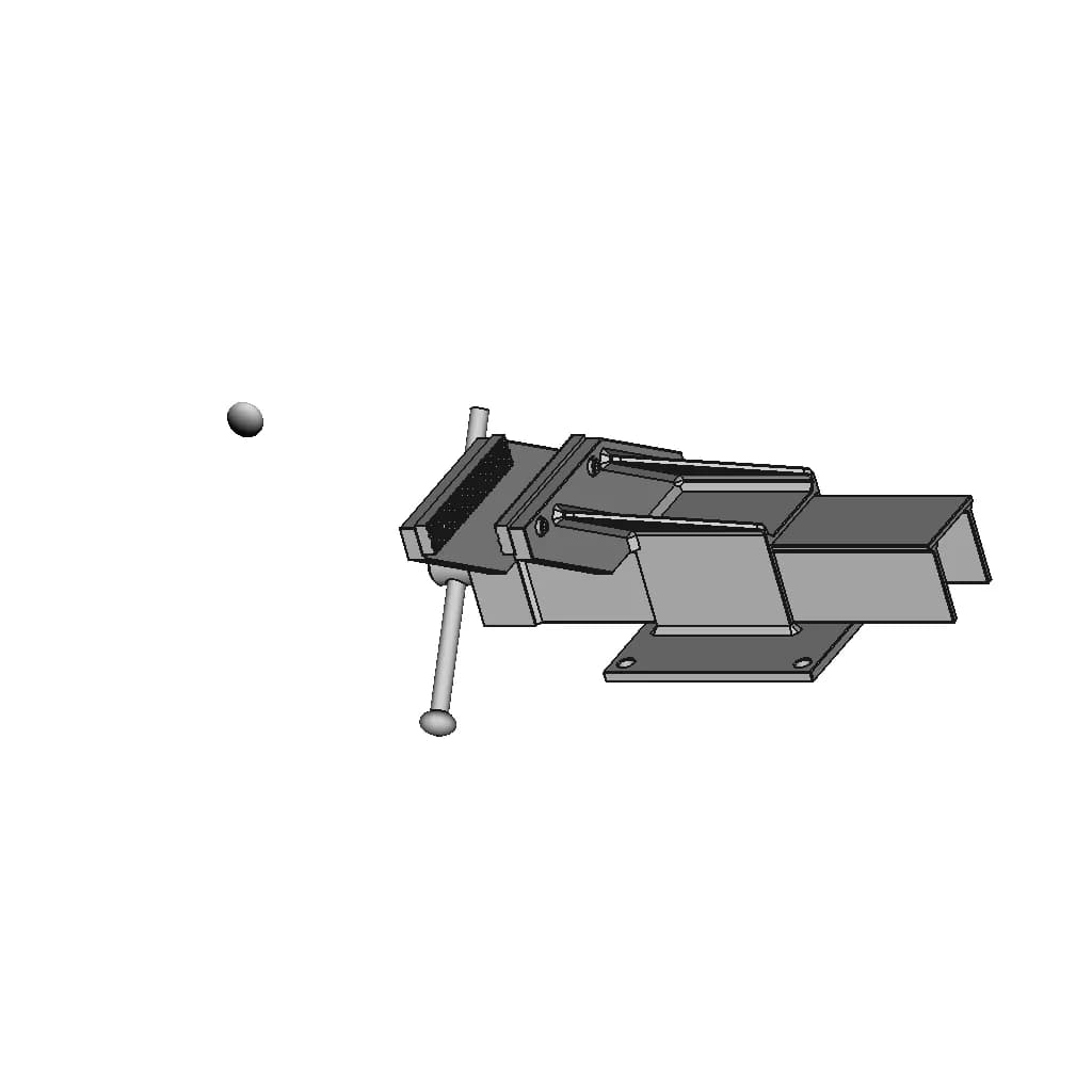 Generic Fabricated Right Hand 15Mm Offset Bench Vice | Industrial CAD Design_60_30_degree_snapshot