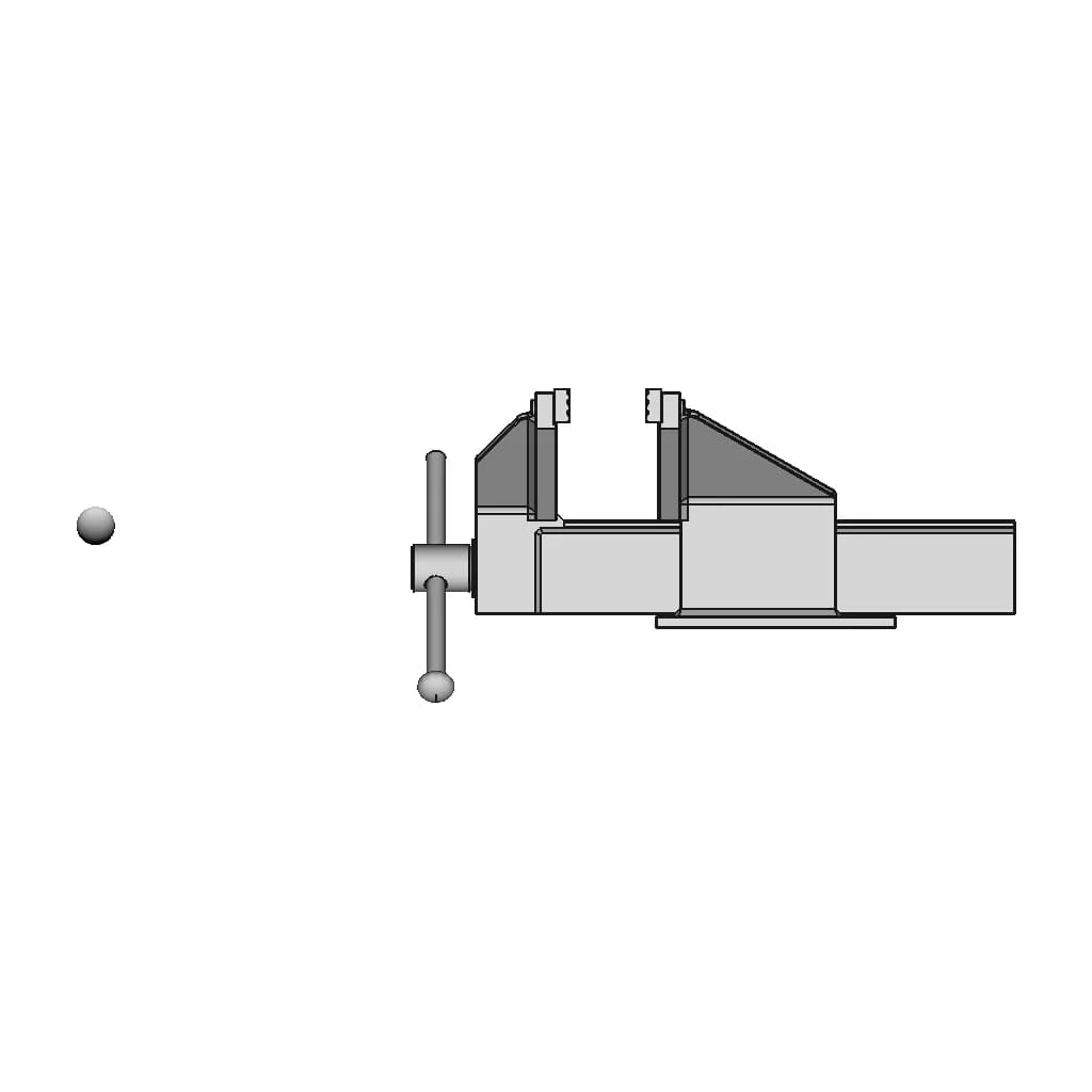 Generic Fabricated Right Hand 15Mm Offset Bench Vice | Industrial CAD Design_90_0_degree_snapshot