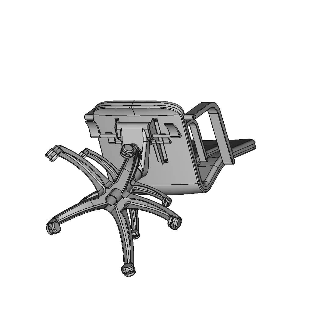 Feeling Office Armchair 1 | Industrial CAD Design_60_30_degree_snapshot